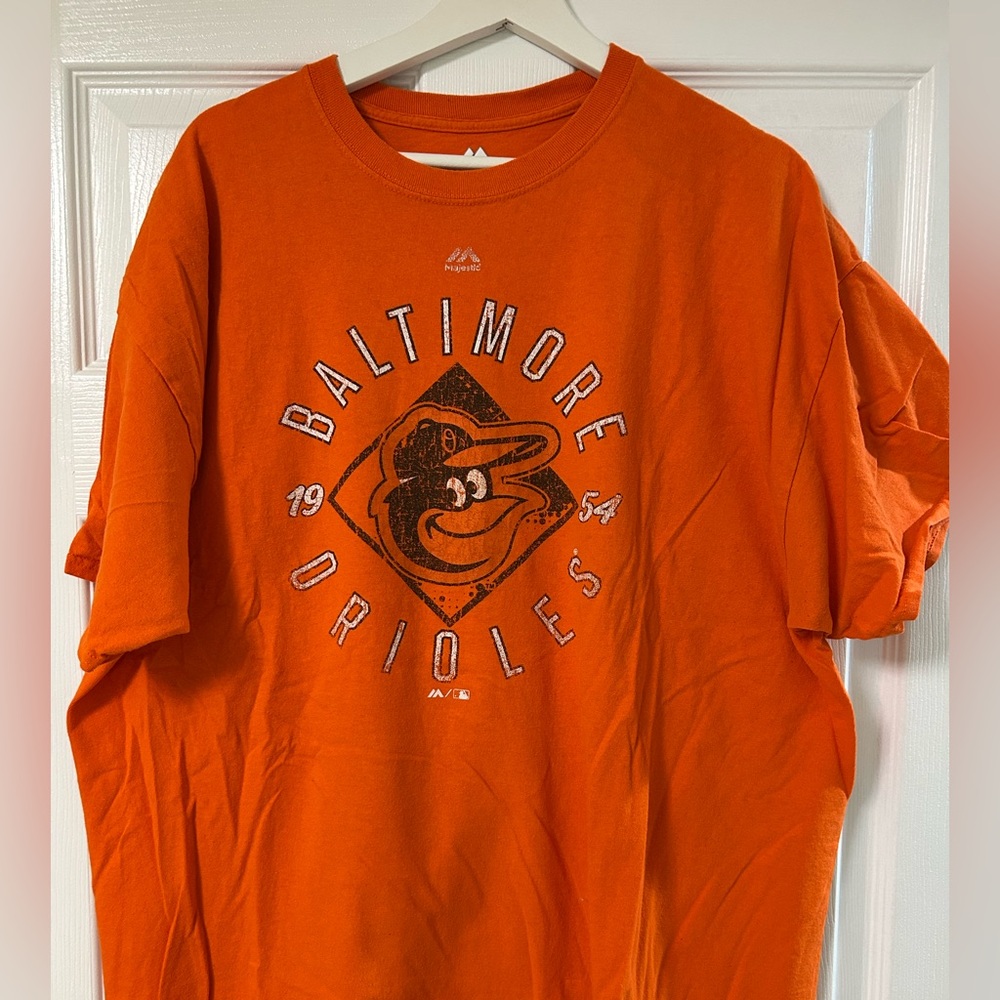 Majestic Orange Short Sleeve Orioles Tee